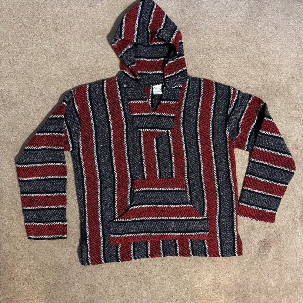 ⭐️ Frank’s Mexican style Baja rug pullover hoodie size large